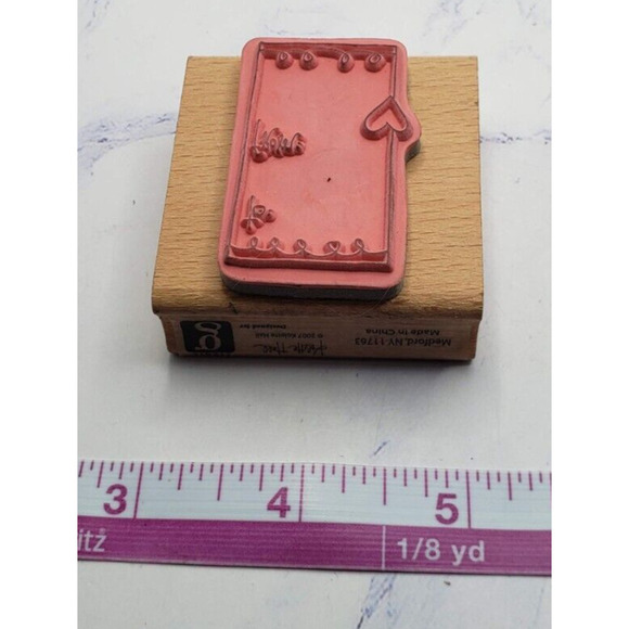 Heart Gift Tag Studio G by Kolette Hall Wood Mounted Rubber Stamp - Picture 6 of 7